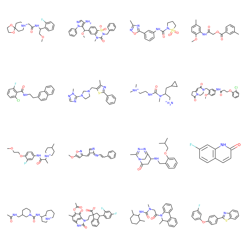 Molecules generated with a recurrent neural network